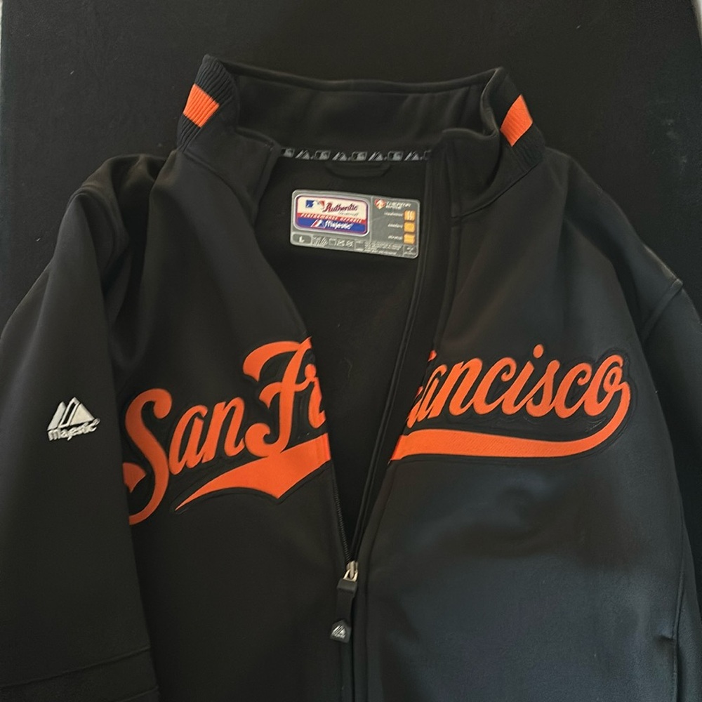 Majestic San Francisco giants thermal base zip front jacket